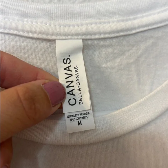 Bella Canvas White Tee with Red Graphic - Picture 3 of 6